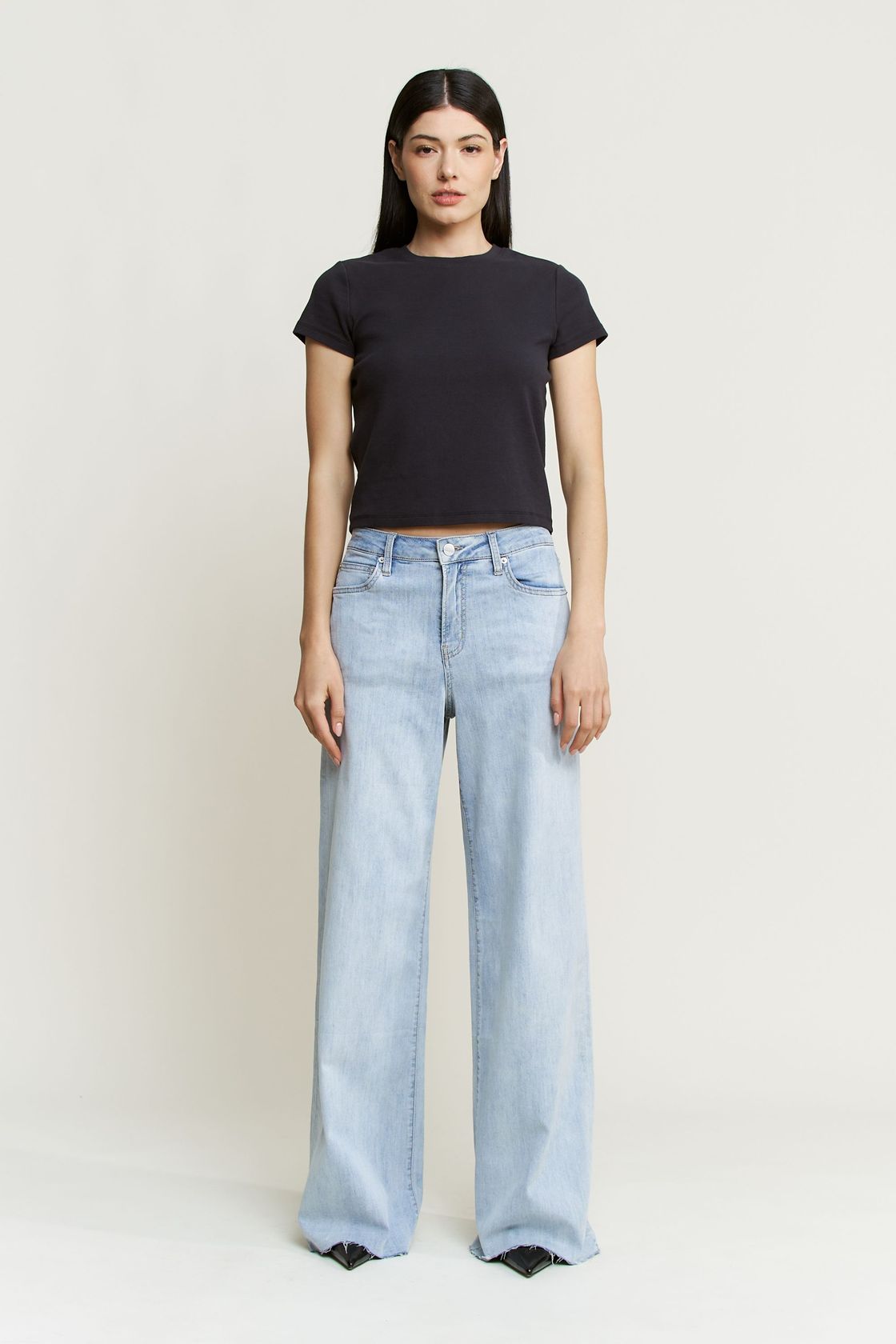 MICA SHR Wide Leg Raw Hem