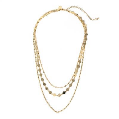 Gold Triple Chain Necklace